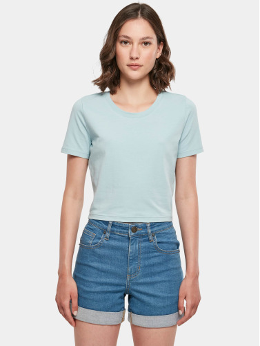 Build Your Brand / t-shirt Cropped in blauw