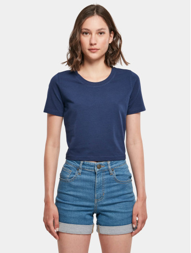 Build Your Brand / t-shirt Cropped in blauw