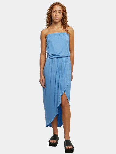 Urban Classics Lange jurk -XL- Viscose Bandeau Blauw