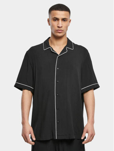 Urban Classics Overhemd -4XL- Bowling Shirt Zwart