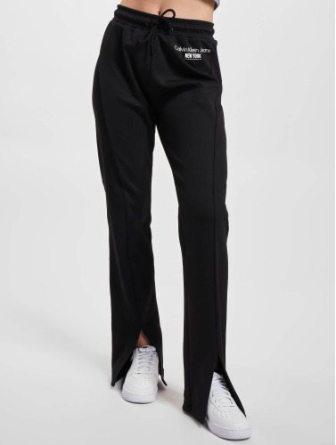 Calvin Klein Jeans / joggingbroek Rib Insert Interlocks in zwart