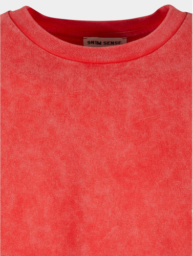 9N1M SENSE / t-shirt Chrome Washed in rood