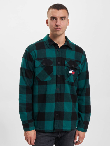 Tommy Jeans / overhemd Sherpa Flannel Overshirt in groen