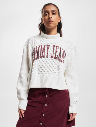 Tommy Jeans / trui Crop Cable in wit