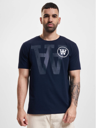 Wood Wood / t-shirt Ace Tonal Logo in blauw