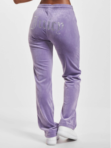 Juicy Couture / joggingbroek Tina Velour Track Diamant Branding in paars