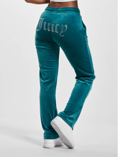 Juicy Couture / joggingbroek Tina Velour Track Diamant Branding in blauw