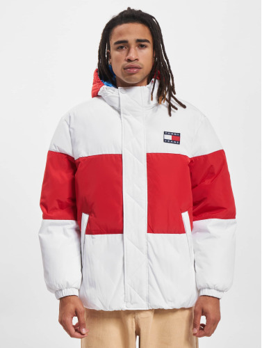 Tommy Jeans / winterjas Shiny Color Block Puffer in wit