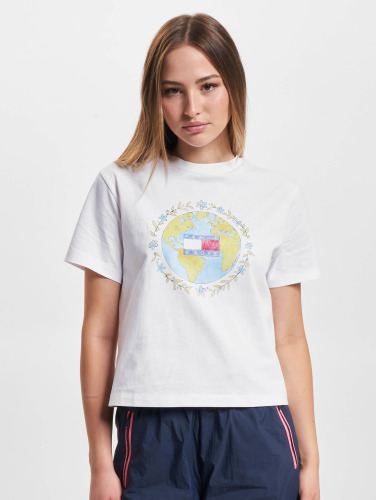 Tommy Jeans / t-shirt Crop Globe in wit