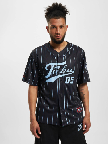 Fubu / overhemd Varsity Pinstripe Baseball Jersey in zwart