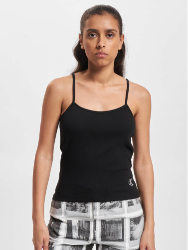 Calvin Klein Ck Rib Strappy Top Tops & T-shirts Dames - Shirt - Zwart - Maat XS