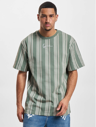 Karl Kani / t-shirt Small Signature Striped in groen