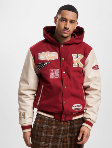 Karl Kani / Baseball jack Retro Patch Hooded Block in rood