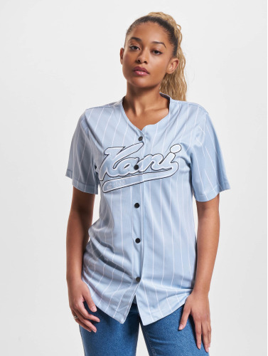 Karl Kani / overhemd Varsity Pinstripe Baseball in blauw