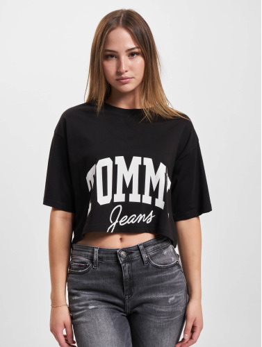 Tommy Jeans / t-shirt New Varsity in zwart