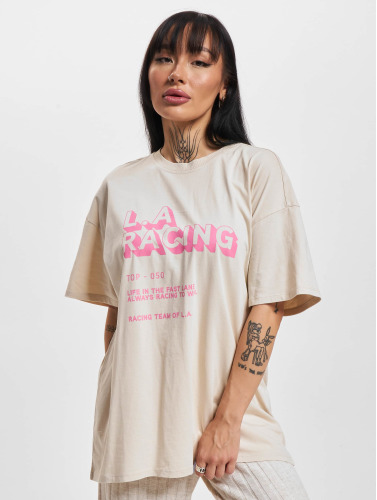 Only / t-shirt Lina Oversize Race in beige