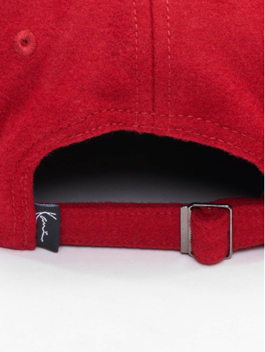 Karl Kani / Flexfitted Cap College Signature Wool Blend in rood