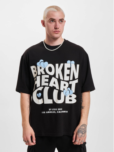 2Y Studios / t-shirt Broken Heart Club Oversize in zwart