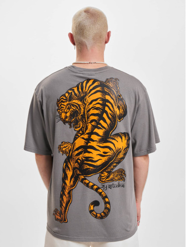 2Y Studios / t-shirt Tiger Oversize in grijs