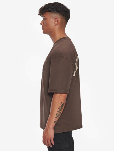 Dropsize / t-shirt Heavy Backlogo in bruin