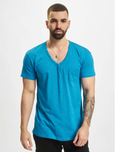 Urban Classics / t-shirt Slub Henley in turquois