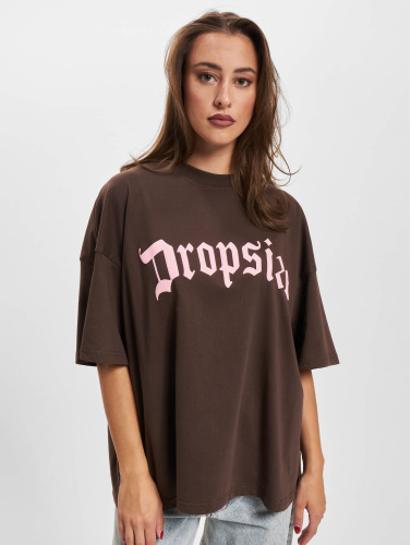 Dropsize / t-shirt Heavy Big Logo in bruin