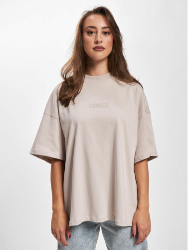 Dropsize / t-shirt Heavy Middle Print in beige