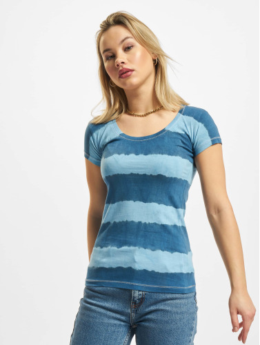 Urban Classics / t-shirt Dip Dye Stripe in blauw