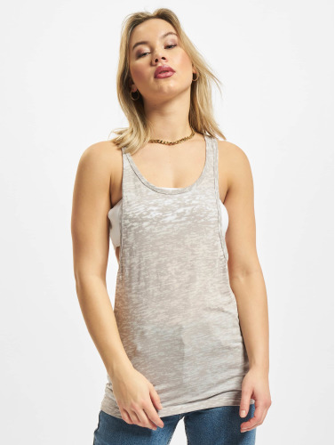 Urban Classics / Tanktop Ladies Melange Burnout Loose in grijs