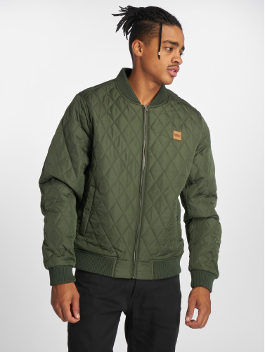 Urban Classics Bomber jacket -3XL- Diamond Quilt Nylon Jacket olive Groen