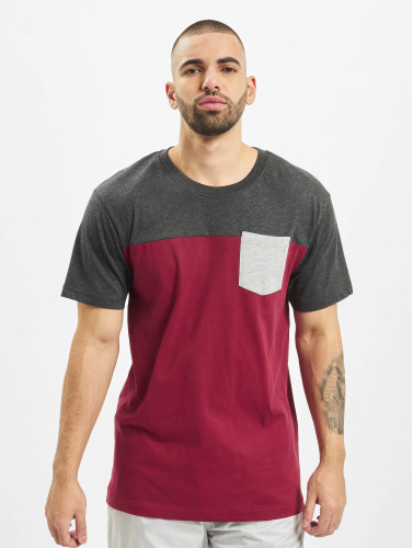 Urban Classics / t-shirt 3-Tone Pocket in rood