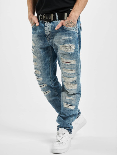 Cipo & Baxx / Straight fit jeans Destroyed in blauw