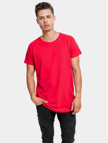Urban Classics / t-shirt Long Shaped Slub Raglan in rood