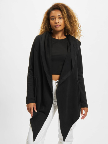 Urban Classics / vest Ladies Hooded in zwart