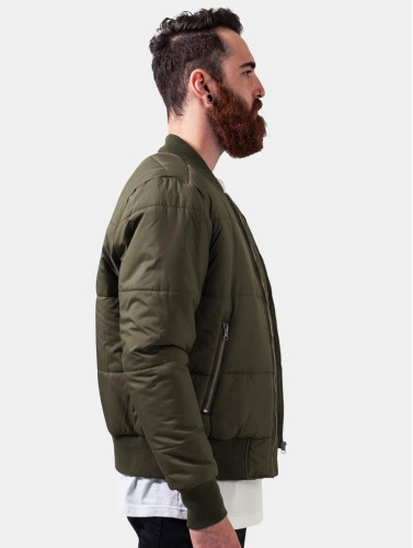 Urban Classics Bomber jacket -M- Basic Quilt Groen