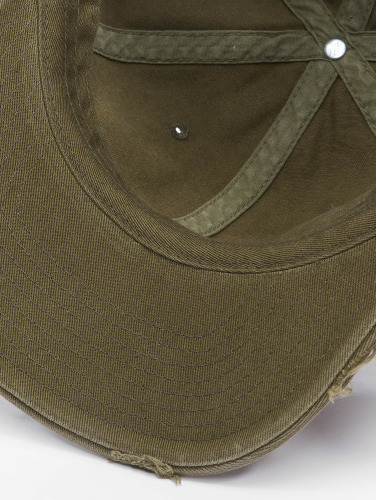 Flexfit / snapback cap Low Profile Destroyed in olijfgroen