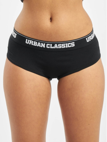 Urban Classics / ondergoed Ladies Double Pack Logo in zwart