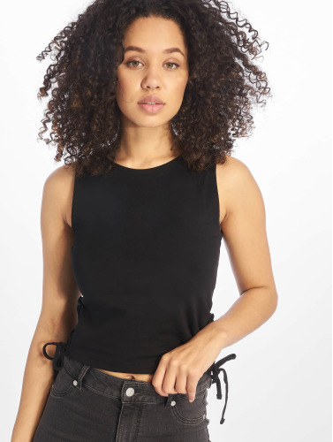 Urban Classics / Tanktop Lace Up Cropped in zwart
