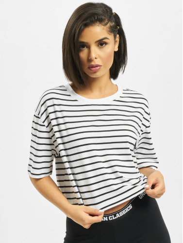 Urban Classics / t-shirt Ladies Striped Oversized in wit