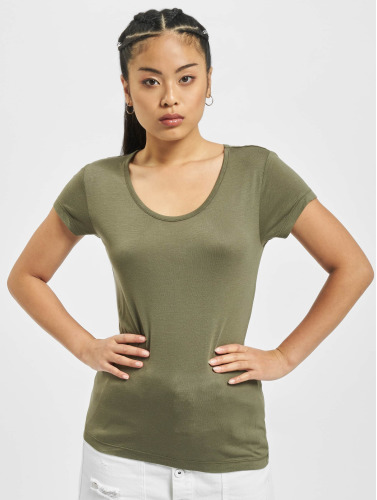 Urban Classics / t-shirt Ladies Basic Viscose in olijfgroen