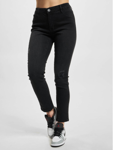Urban Classics / High Waisted Jeans Ladies High Waist in zwart