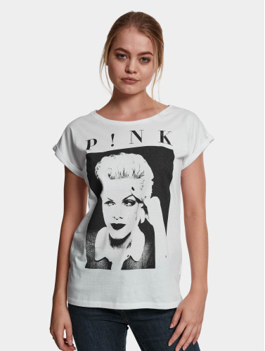 Mister Tee / t-shirt Ladies Pink Portrait in wit