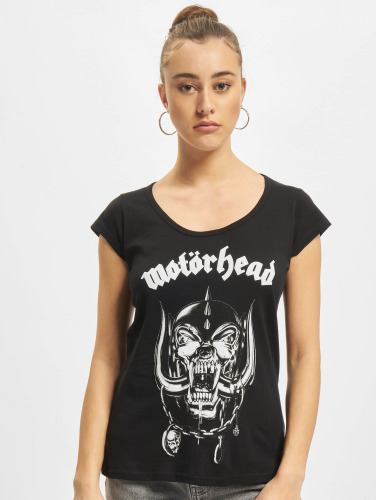 Merchcode / t-shirt Ladies Motörhead Logo Cutted Back in zwart