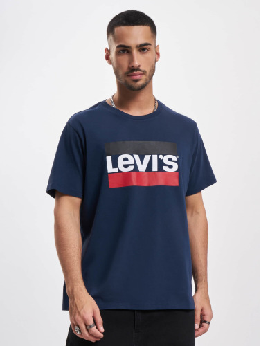 Levi's - T-shirt Logo Donkerblauw - Maat L - Slim-fit