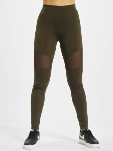 Urban Classics / Legging Tech Mesh in olijfgroen