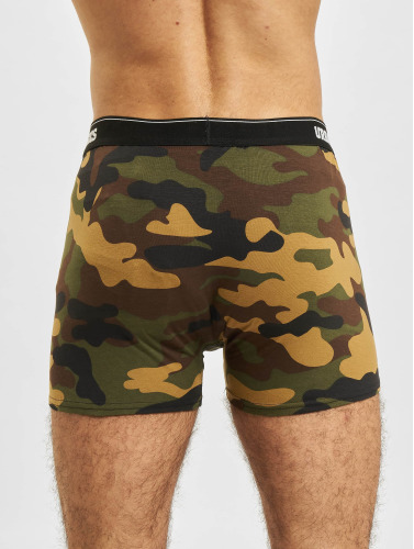 Urban Classics Boxershorts set -2XL- 2-Pack Camo Groen/Bruin