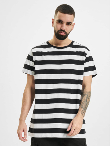 Urban Classics Heren Tshirt -2XL- Block Stripe Zwart/Wit