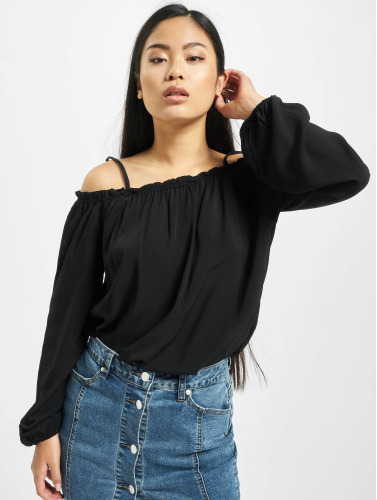 Urban Classics / Blouse Cold Shoulder in zwart