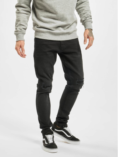 DEF Broek rechte pijpen -Taille, 30 inch- Wittenau Slim Fit Jeans Zwart
