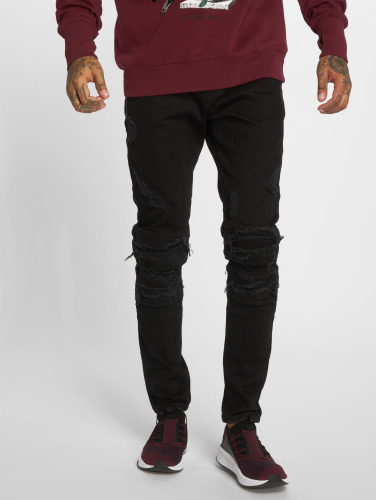 Cayler & Sons / Straight fit jeans Alldd Paneled Inverted Biker Ian in zwart